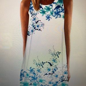 NWT YOINS Casual Mini Floral Print Dress